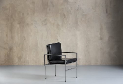 Leather Armchair In Aluminium, Italy, 1970's