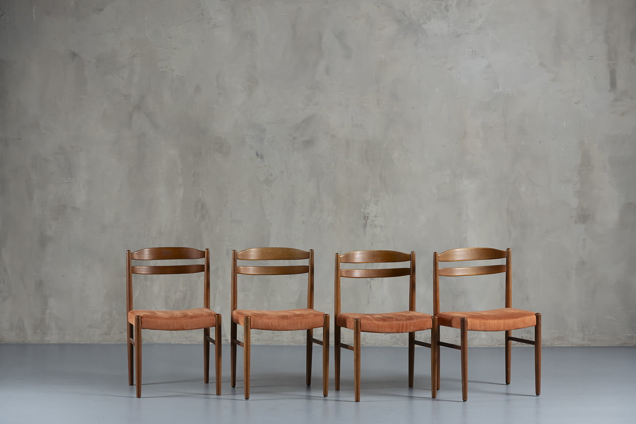 Danish Teak Dining Chairs, Denmark, 1970’s, set of 4