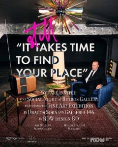 Retros Gallery New Event - It takes time to find your place - Banner