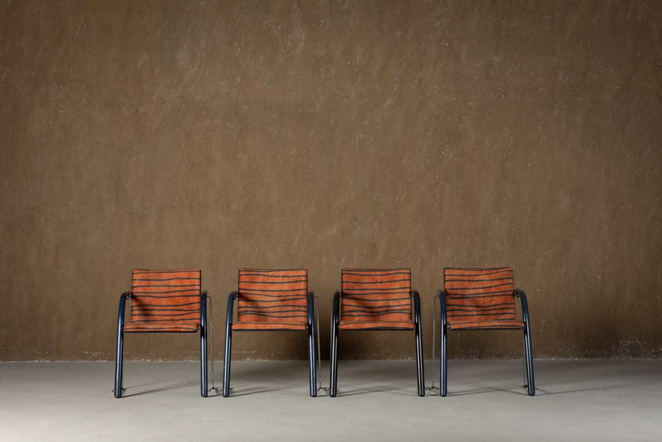 Vintage A 320 Armchair by Wulf Schneider & Ulrich Boehme for Thonet 1980s in Polarity Velvet (set of 3)