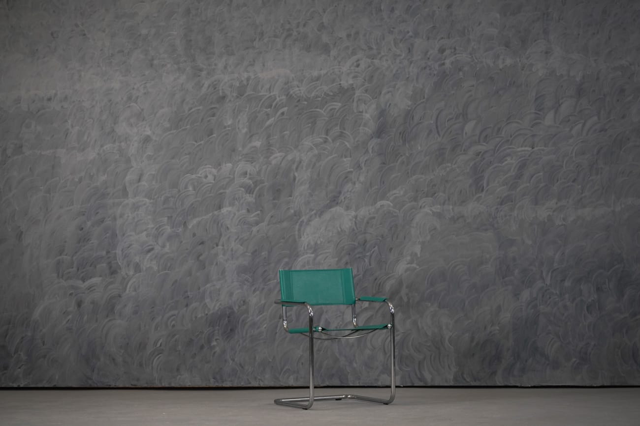 Vintage Mart Stam S34 Style Turquoise Cantilever Chair, Italy 1980’s