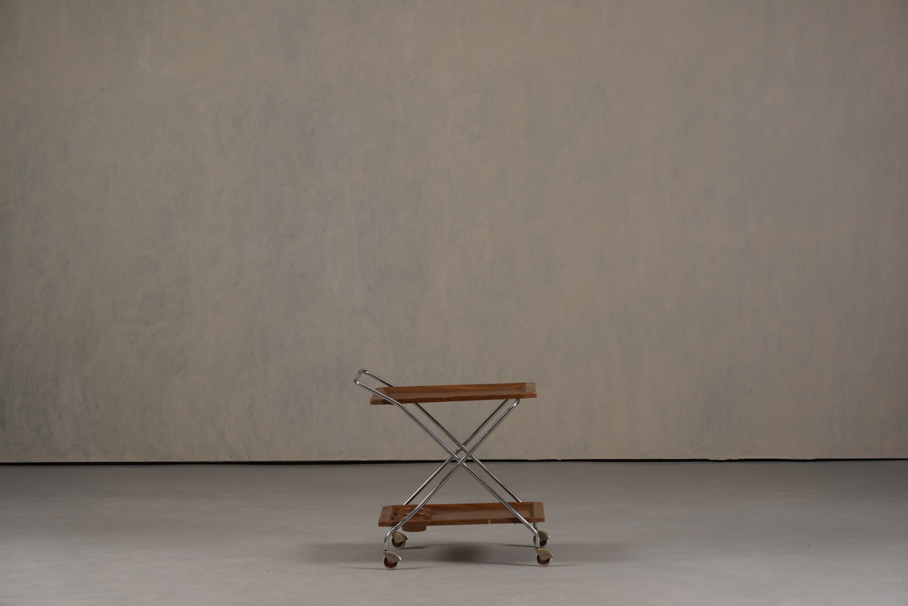 Vintage Aluminium And Plastic Bar Cart , Italy 1970’s