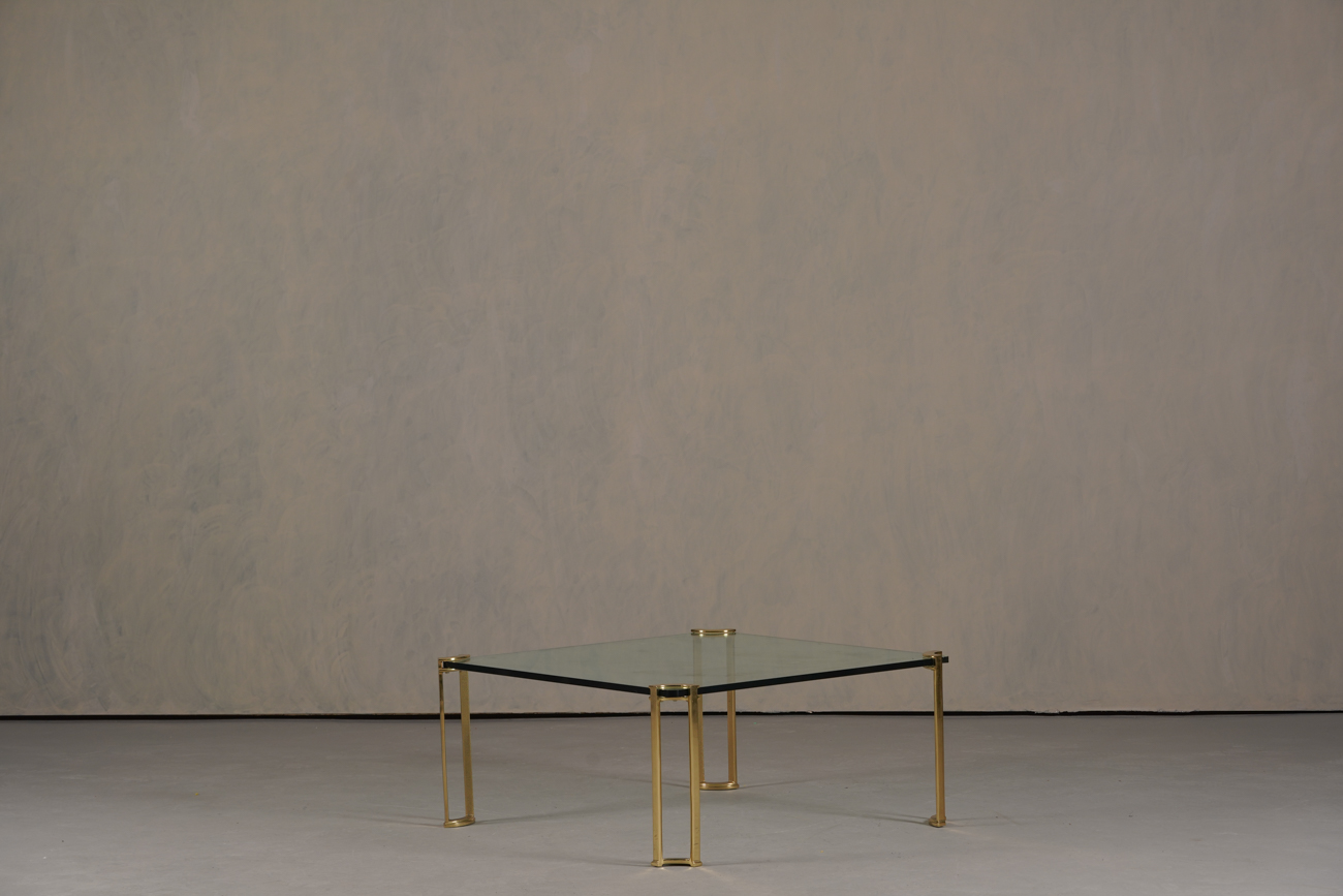 Vintage Bronze and Glass Big Coffee  Table By Peter Ghyczy, Germany 1970’s