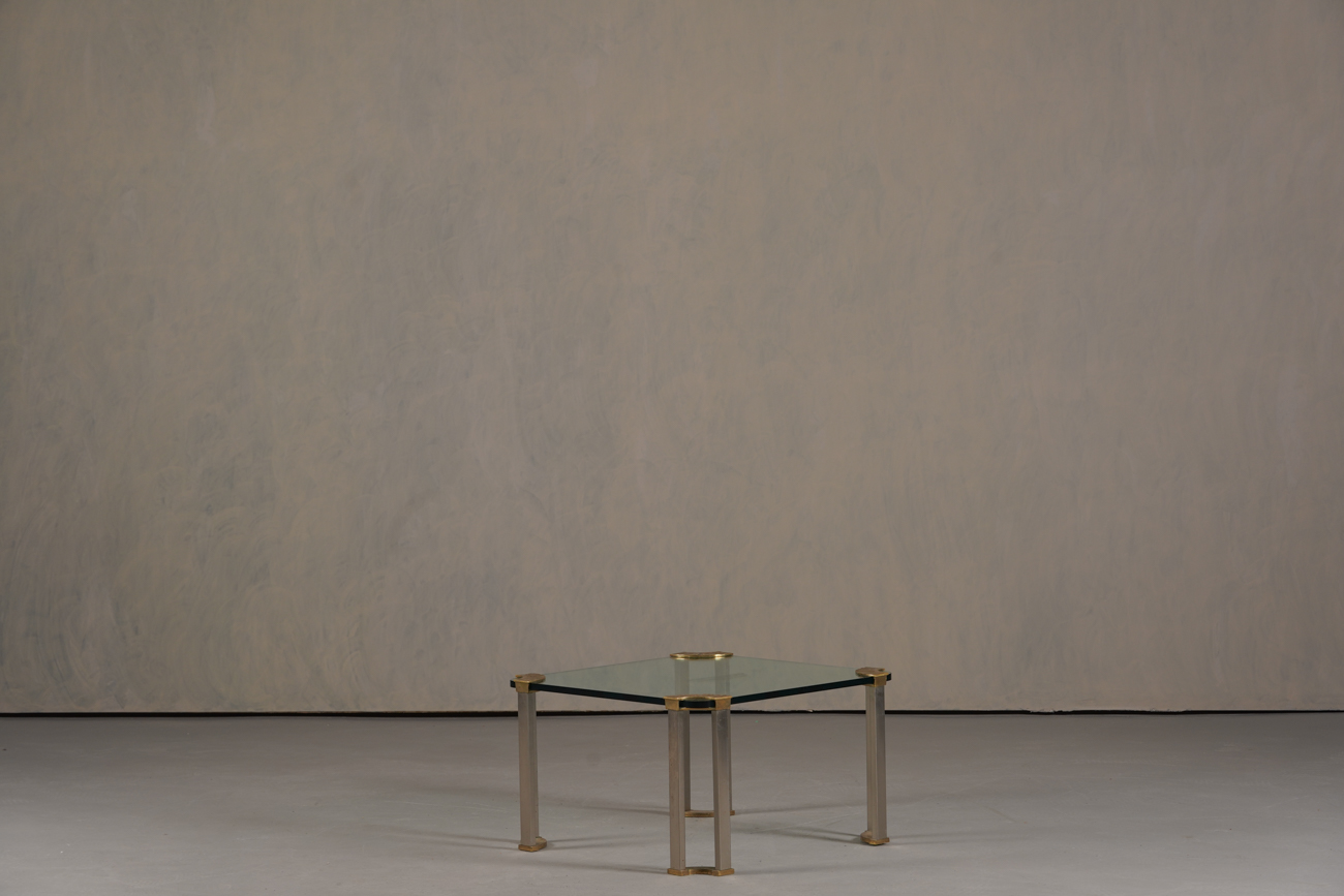 Vintage Bronze and Glass Small Coffee Table By Peter Ghyczy, Germany 1970’s