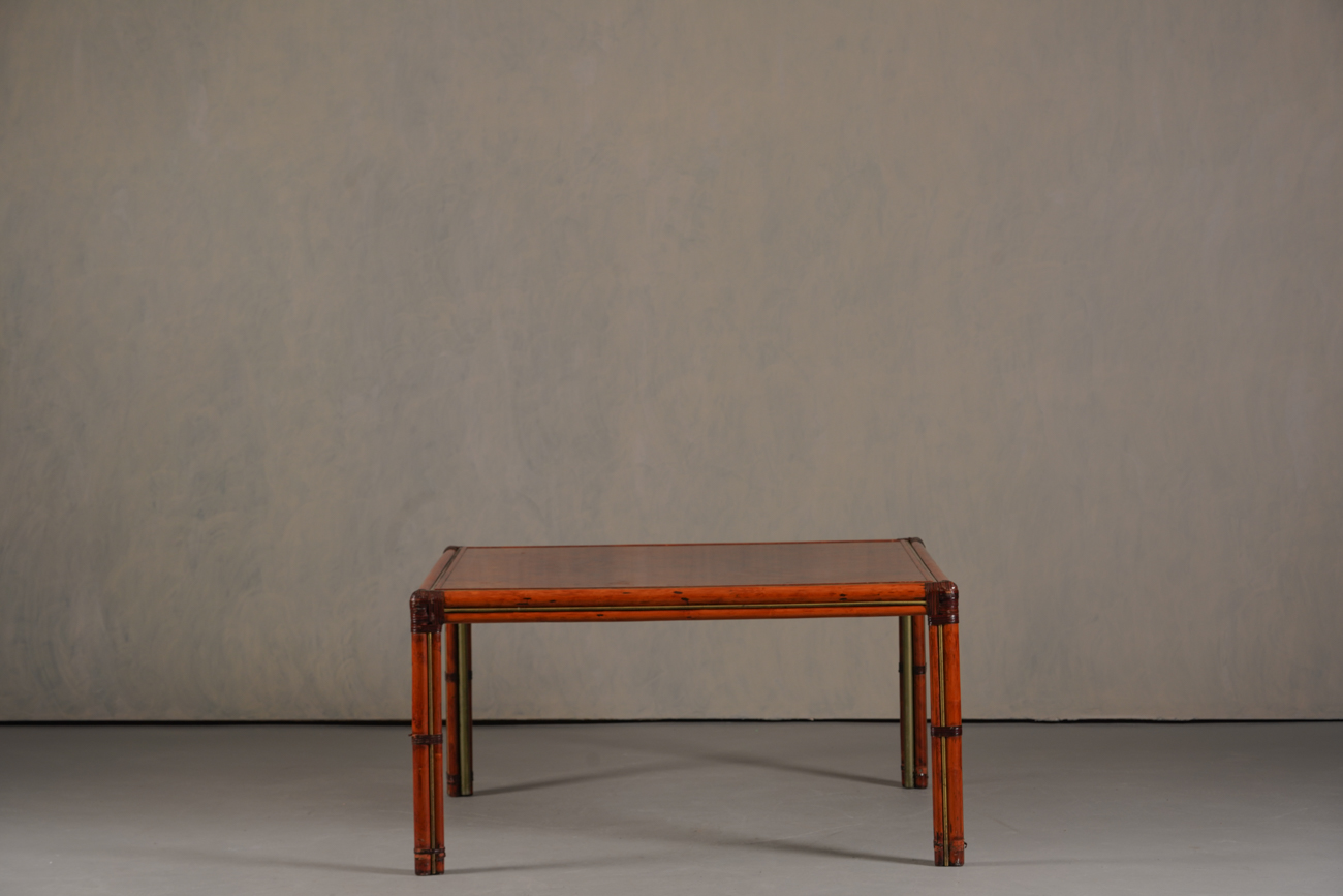 Vintage Italian Squre Dining Table In Burl Elm, by Alberto Smania for Studio Smania Interni, Italy 1960’s