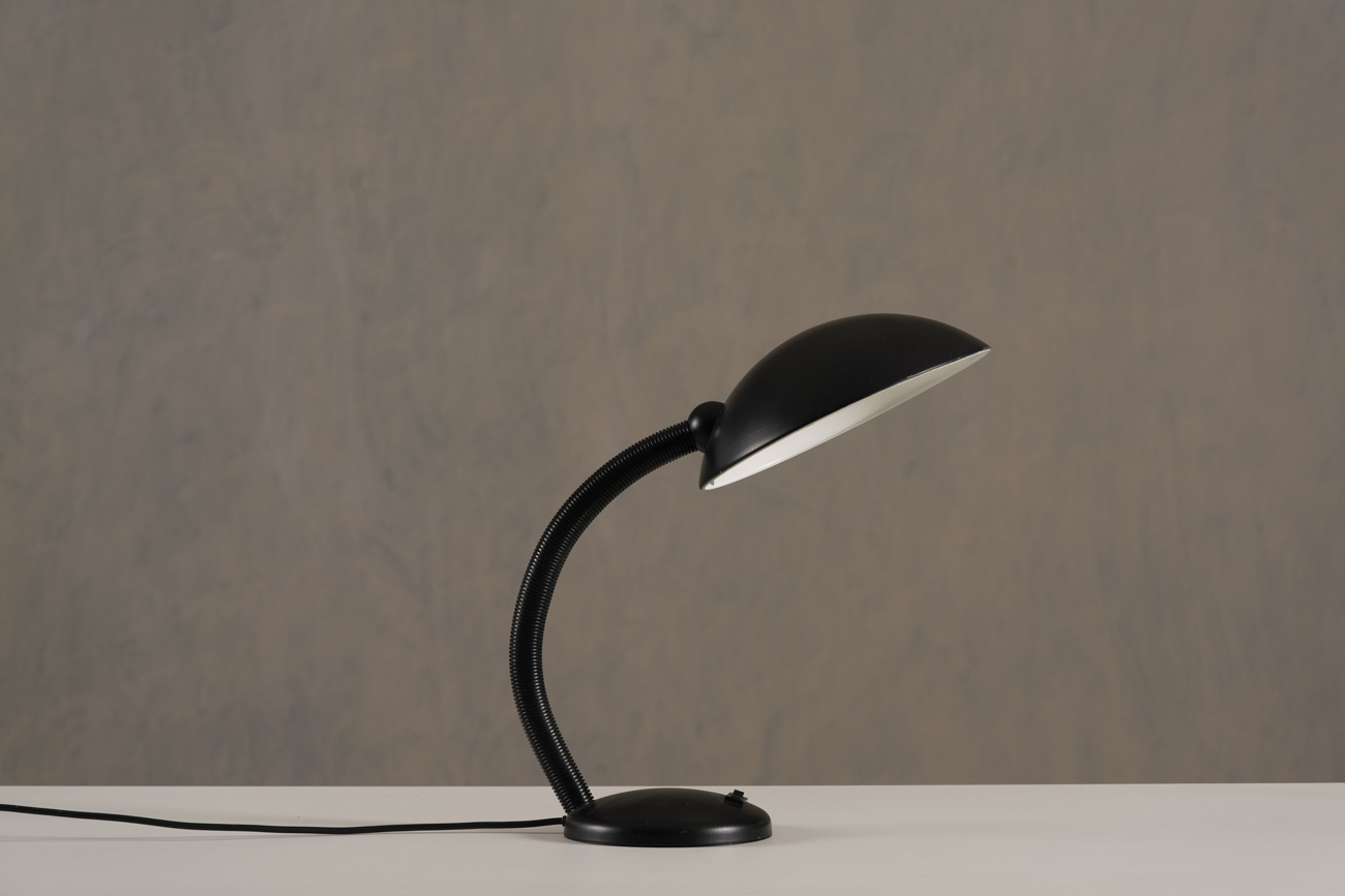 Vintage Black Gooseneck Desk Lamp, Gemany 1970’s