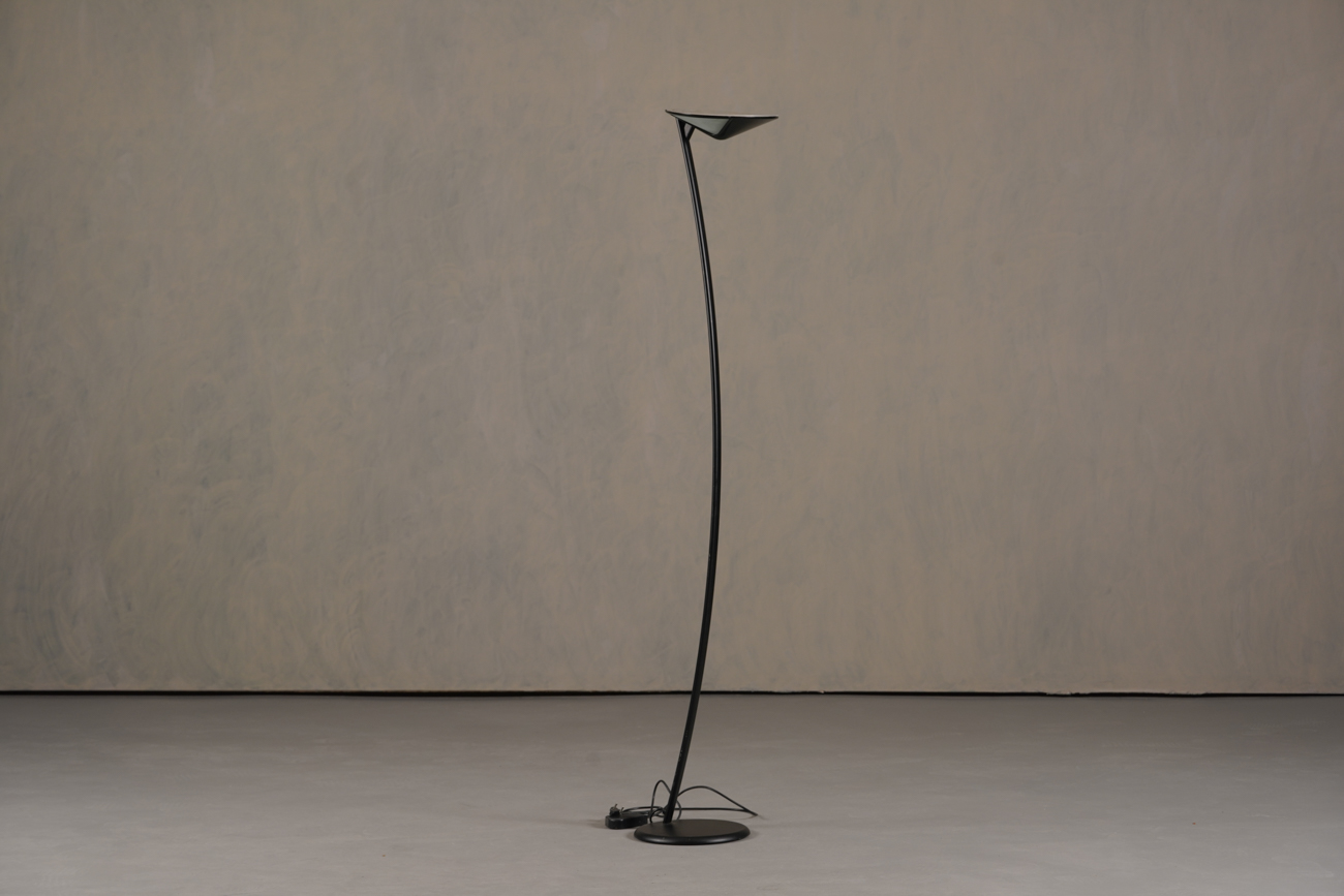 Vintage Black Floor Lamp By Relco, Italy 1970’s