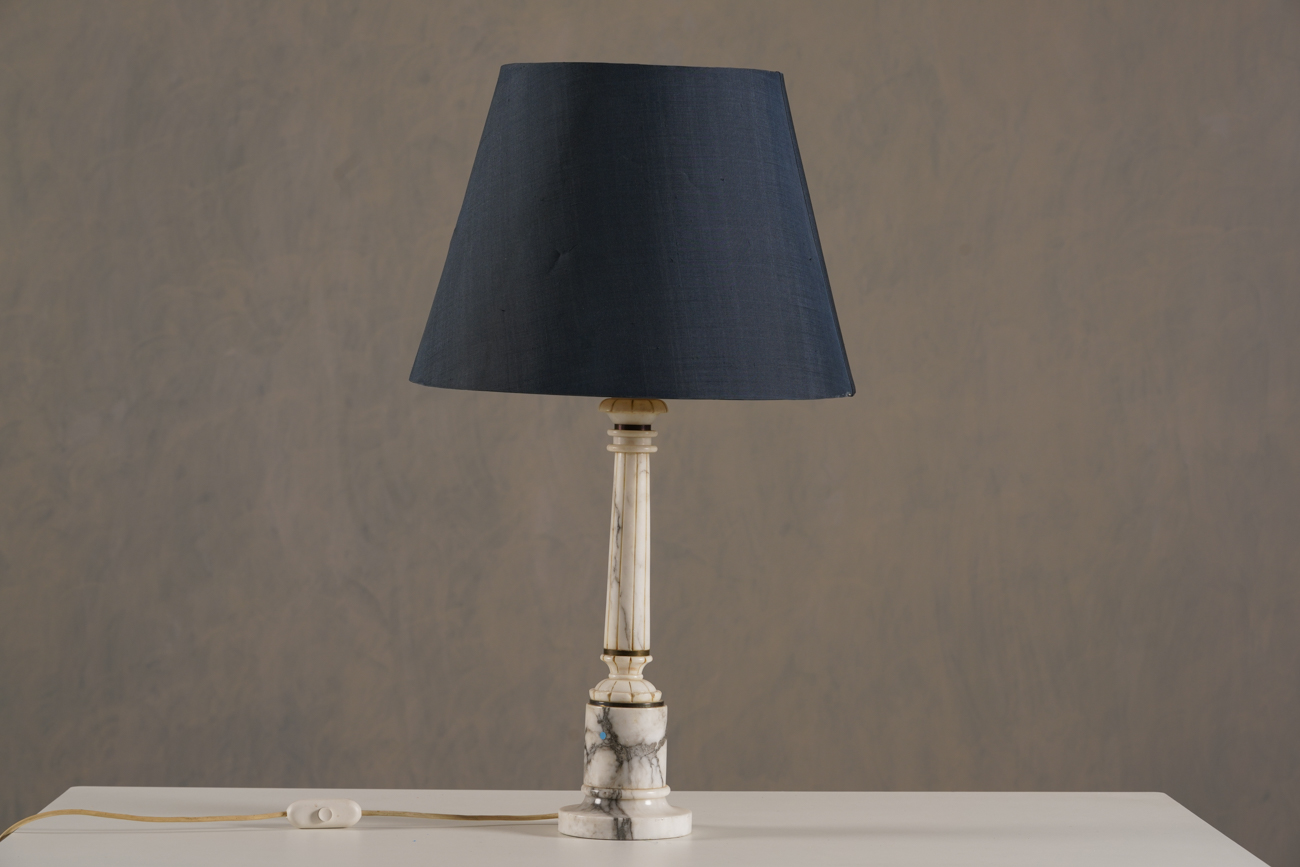 Vintage Marble Column Table Lamp, Italy 1960’s