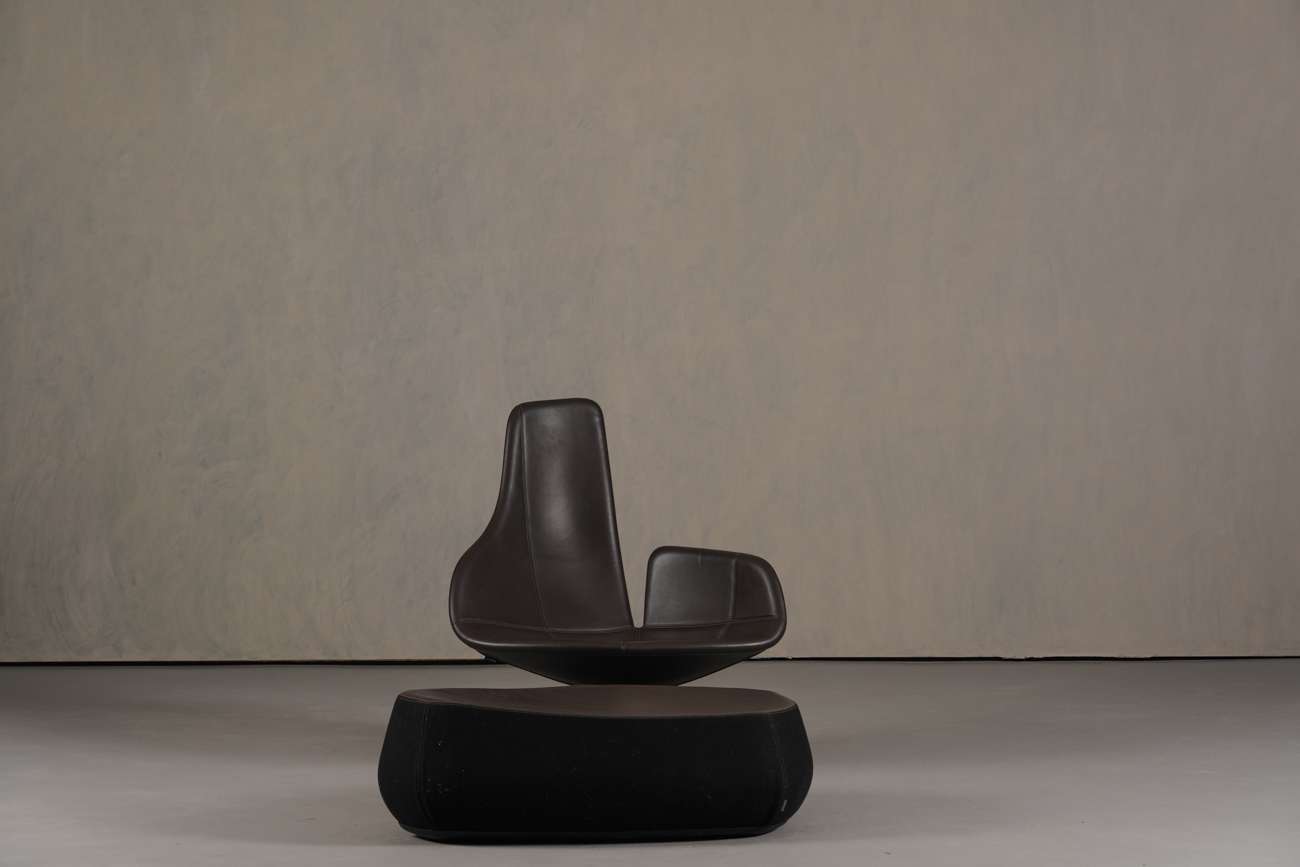 Fjord Lounge Chair And Pouf By Patricia Urquiola for Moroso, Italy 2000’s
