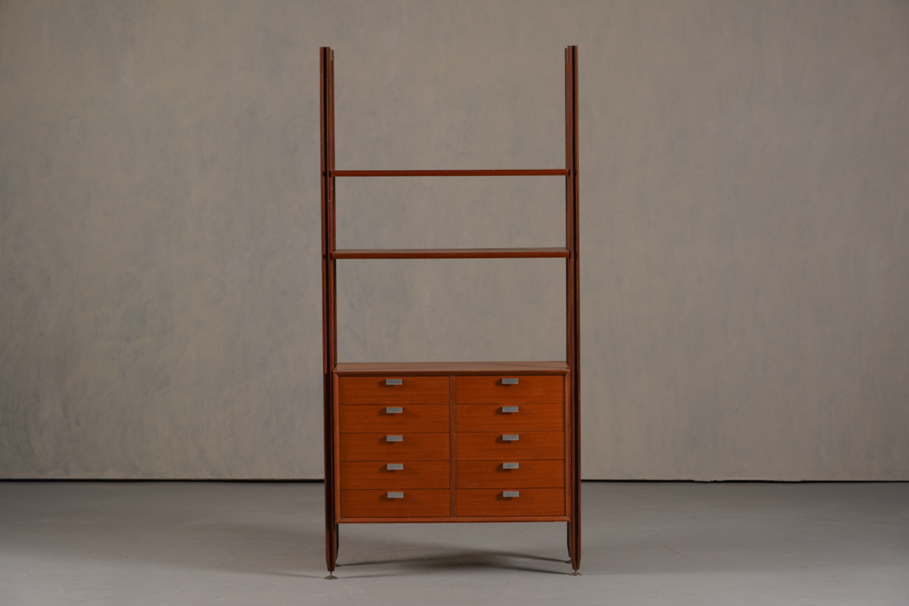Vintage Italian Teak Wall Unit, Italy 1960’s