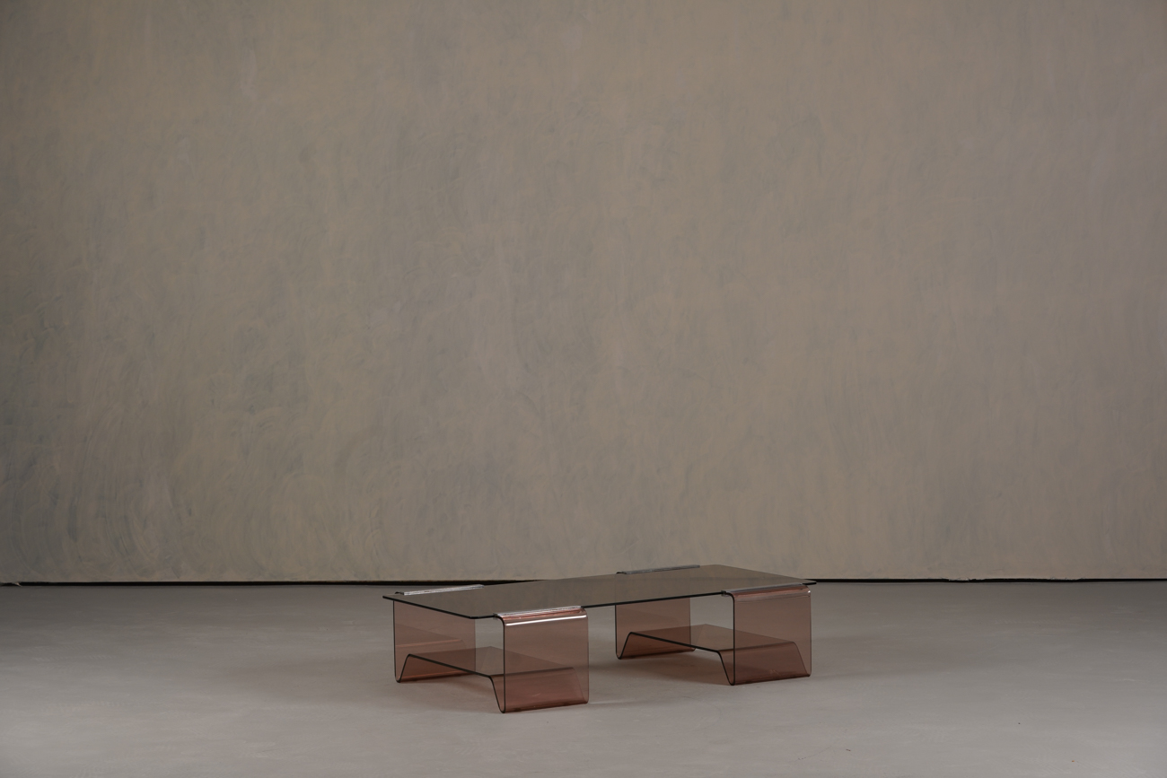 Vintage Michel Dumas Plexiglass and Glass Coffee Table for Roche Bobois, 1970’s