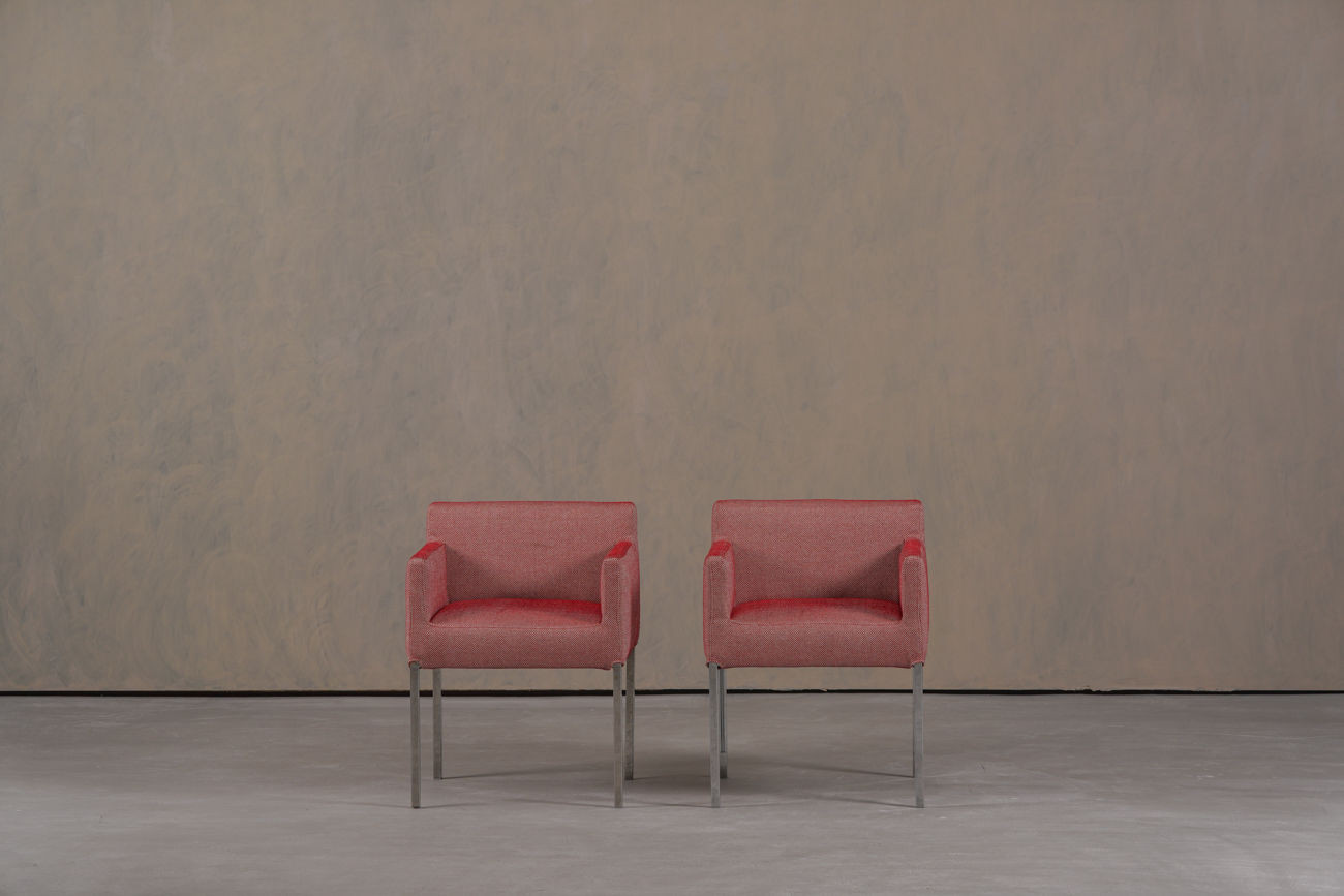 Ligne Roset Chairs Pink Fabric France 2000’s  Set of 2