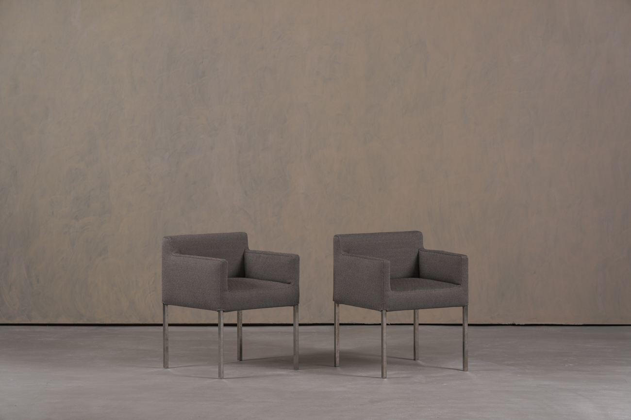 Ligne Roset Chairs Grey Fabric, France 2000’s Set of 2