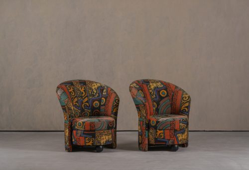 -Vintage-German-armchairs-with-abstract-patterned-fabric-Postmodern-design