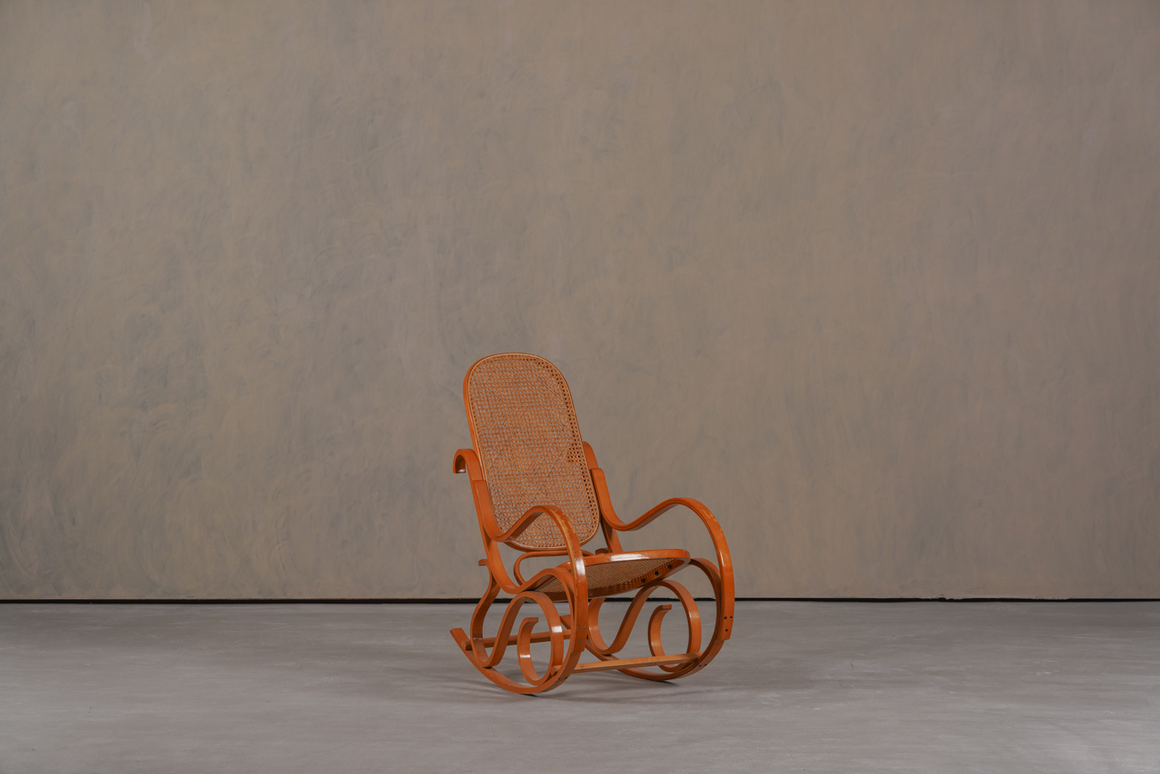 Vintage Bentwood Rocking Chair by Luigi Crassevig, Italy 1970s
