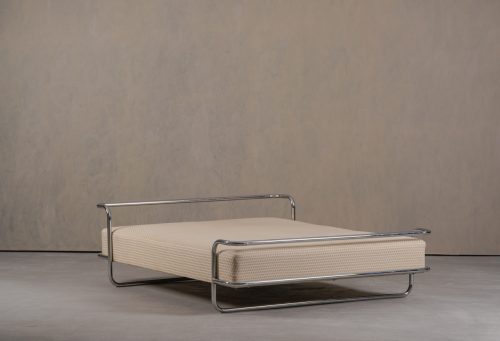 Vintage-tubular-steel-bed-frame-IKEA-Kromvik-chrome-design