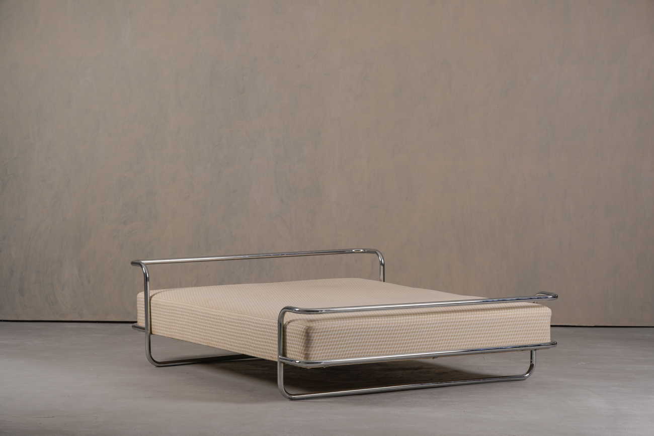 Vintage “Kromvik” King Chrome Bed by Knut Hagberg for IKEA, Sweden 1980’s
