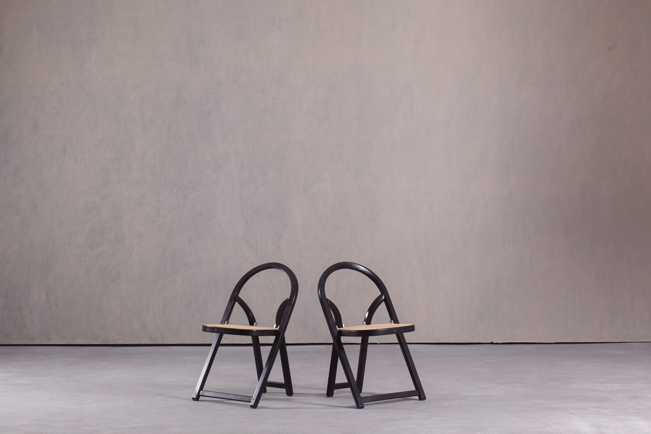 Mid-Century Arca Folding Chairs by Gigi Sabadin for Crassevig, Italy, 1970’s  Set of 2